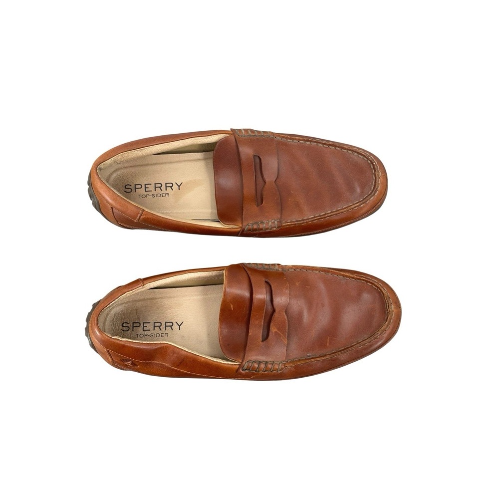Sperry Driving Shoes Mens Sz.‎ 10.5 Loafers Leather Classic Preppy Minimalist - Picture 2 of 7